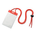 Vertical Badge Holders with Red Color Bar and Neck Cord